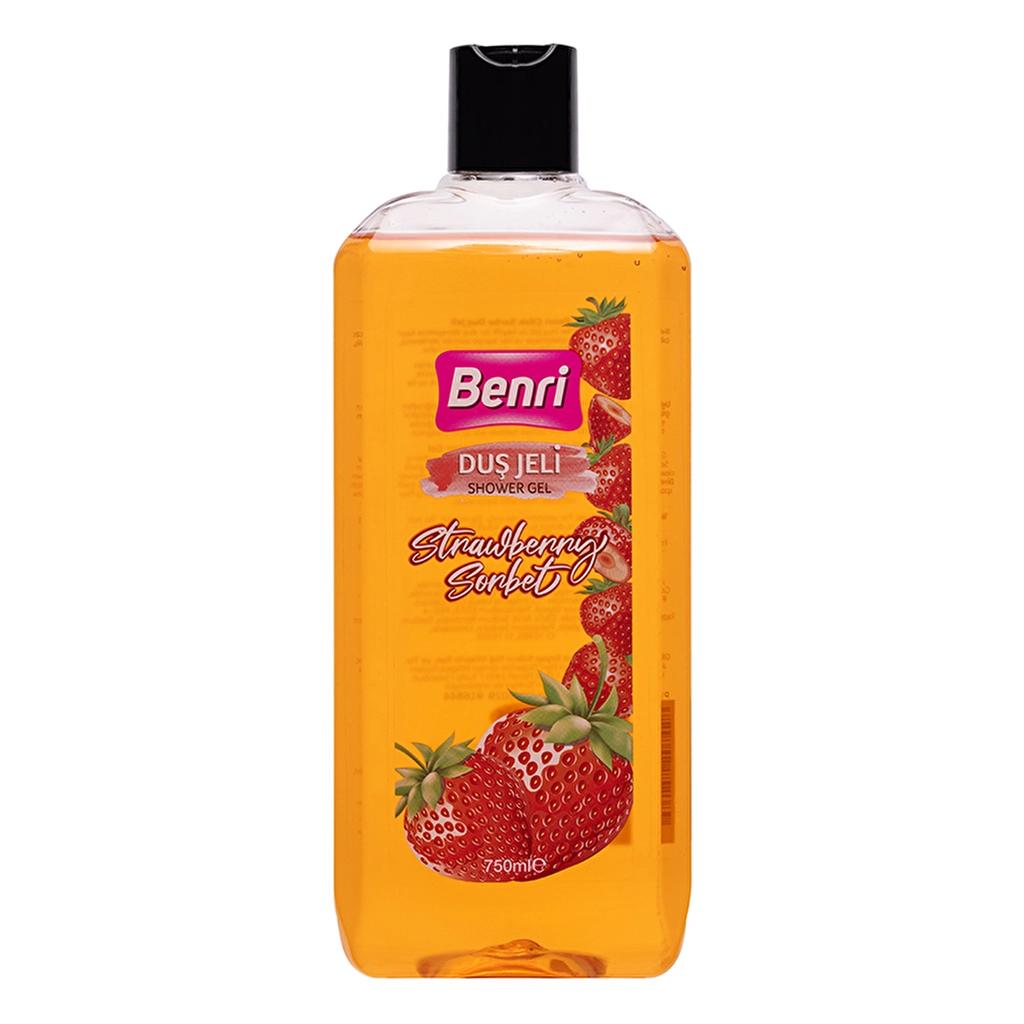 Benri Strawberry Sorbet Shower Gel for Soft Skin 750 ml by Beauty Care Bag