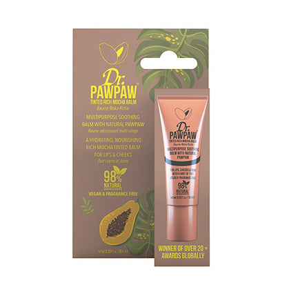 Dr. Pawpaw Tinted Rich Mocha Balm 10 ml - Natural Moisturizing Lip Care with 98% Natural Ingredients by Beauty Care Bag