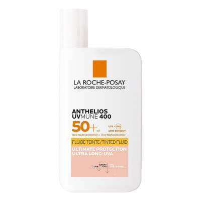 La Roche Posay Anthelios UVmune Fluid Tinted Sunscreen SPF50+ - Hypoallergenic, Non-Comedogenic, Water-Resistant by Beauty Care Bag