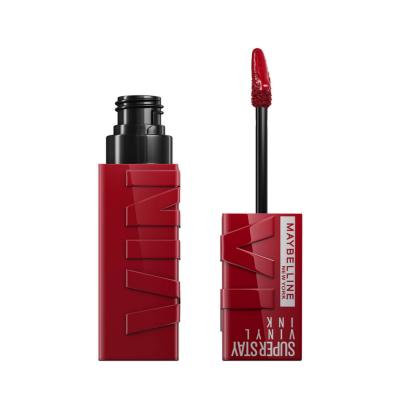 Maybelline: Lash Sensational Mascara & Super Stay Vinyl Ink Lipstick Set - Intense Black Lashes, Long-Lasting Red Lipstick, Makeup Gift Set by Beauty Care Bag