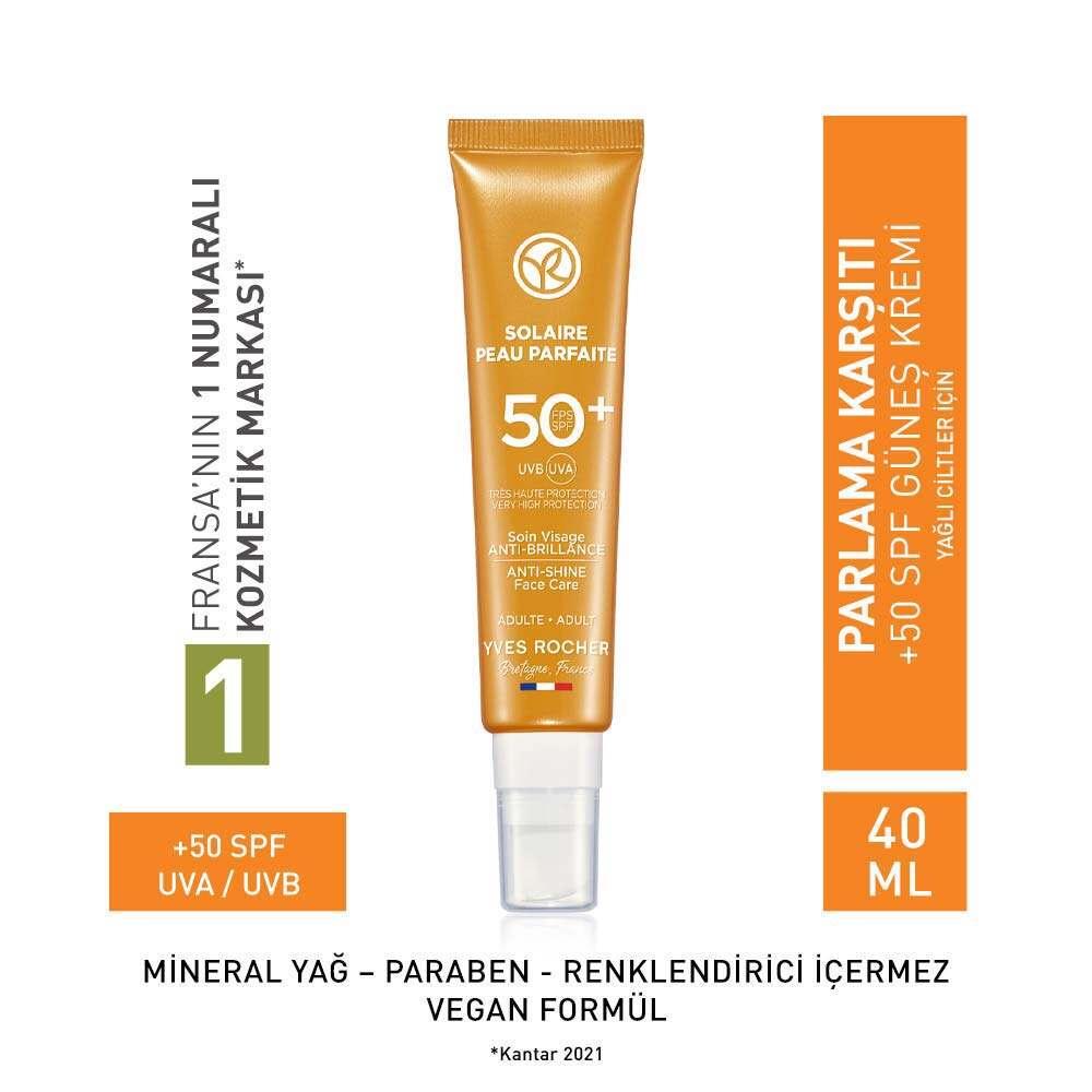 Yves Rocher SPF 50+ Sunscreen - Anti-Aging, Non-Greasy, Dermatologically Tested - Solaire Peau Parfaite by Beauty Care Bag