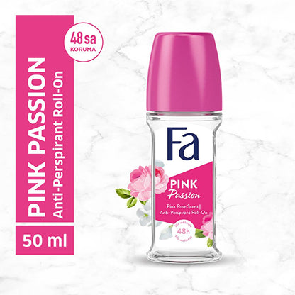 Fa Pink Passion Women's Deodorant Roll-On - Long Lasting Freshness, Anti White Stain, Floral FragranceDeodorantTorqelo.com