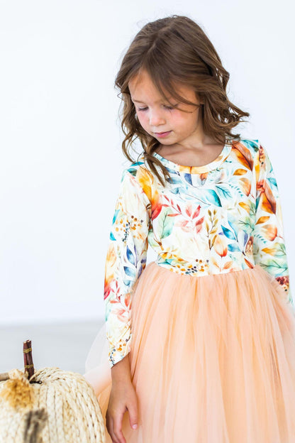 Fall Watercolors L/S Tutu DressTutu Dress L/STorqelo.com