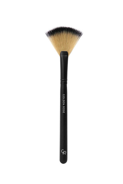Golden Rose Fan Brush for Flawless Highlighting 1 Pc by Beauty Care Bag