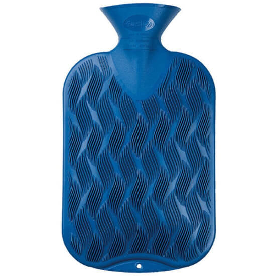 Fashy Blue Wave Hot Water Bottle for Cozy Warmth 2L by Beauty Care Bag