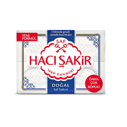 Hacı Şakir natural white soap, 4 bars of 150g