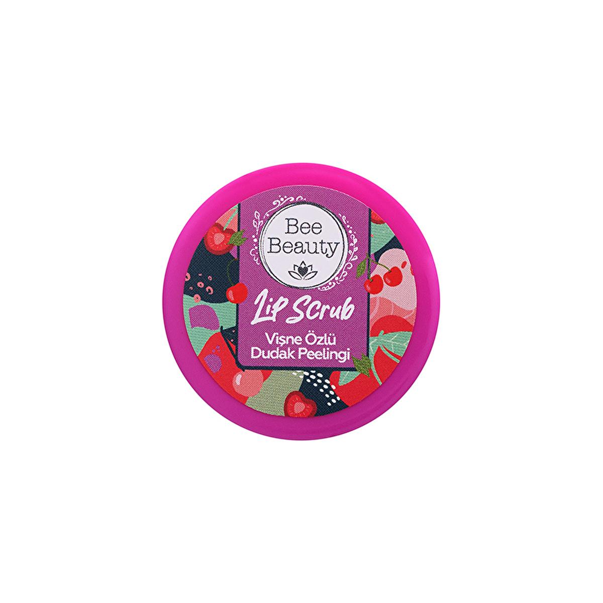 Bee Beauty cherry lip scrub with vitamin E, 13g