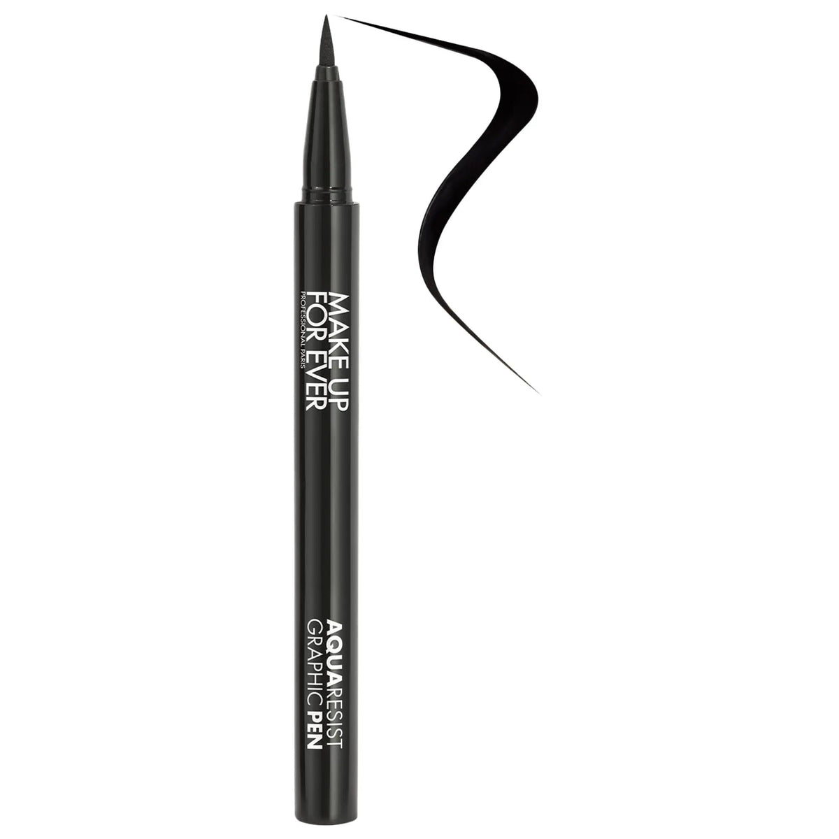 Make Up For Ever Aqua Resist Graphic Pen: 24HR Waterproof Intense Black Felt Tip Eyeliner - Smudge-Proof, Long-Lasting Definition for Sensitive Eyes by Beauty Care Bag