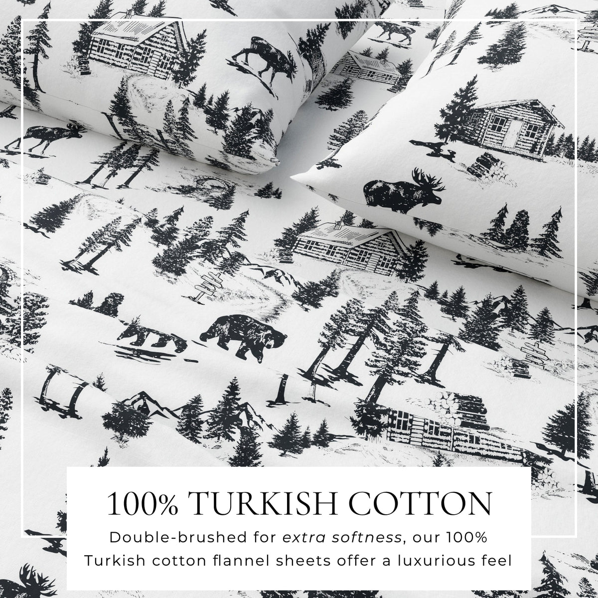 Turkish Cotton Flannel Sheet - Lakeview Collection by Great Bay Home