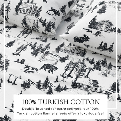 Turkish Cotton Flannel Sheet - Lakeview Collection by Great Bay Home