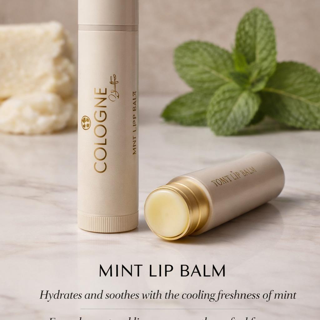 Hydrating Lip Balm – Vanilla & Mint | Moisturizing Lip Care with Castor, Avocado & Olive Oils | Repair Dry Chapped Lips | Smooth & Nourishing Lip Balm by CB