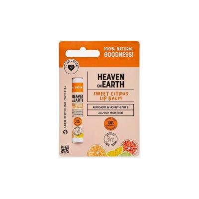 Heaven on Earth Sweet Citrus Lip Balm: 100% Natural & Organic for Dry Lips, Adds a Subtle Tint - Moisturizing Coconut & Jojoba Oil by Beauty Care Bag