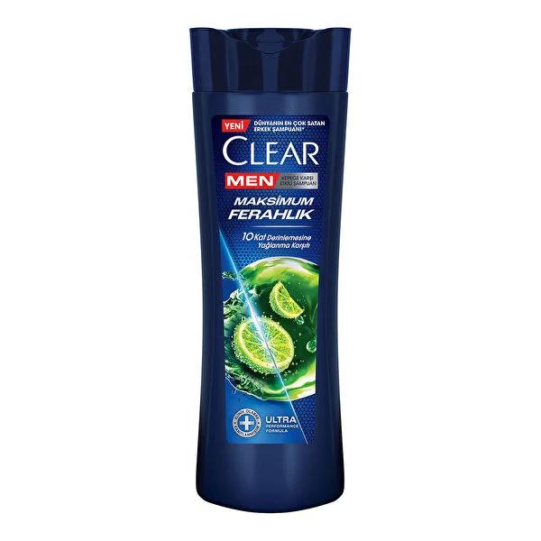 Clear Men Maximum Refreshness Shampoo for Oily Scalp - 11.83 fl oz - Anti-Dandruff, Lemon Extract, 3ZeroTech Technology by Beauty Care Bag