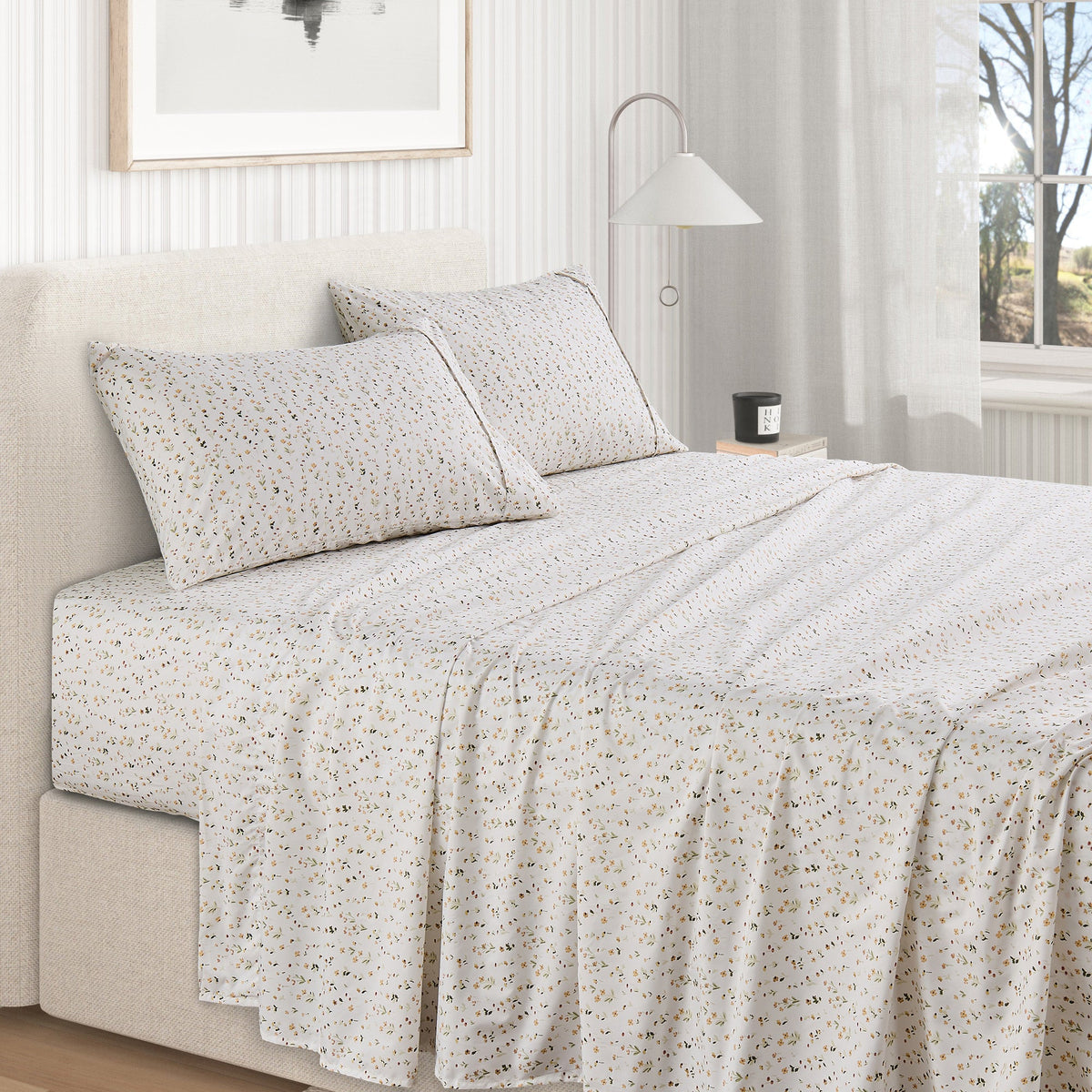 Watercolor Floral Sheet Set - Delia Collection by Great Bay Home