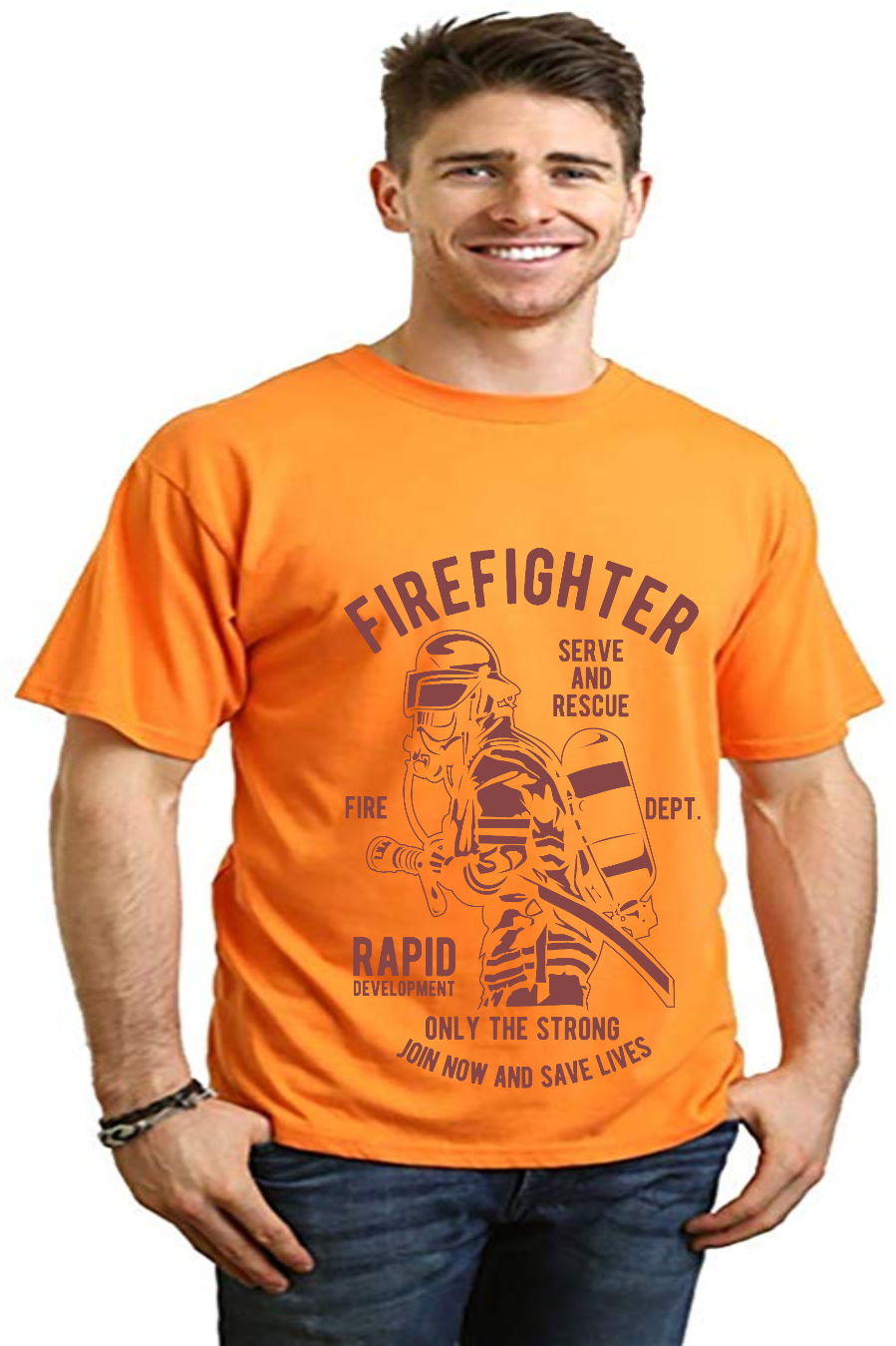 Firefighter Dept men's bamboo graphic T-shirt – view 10