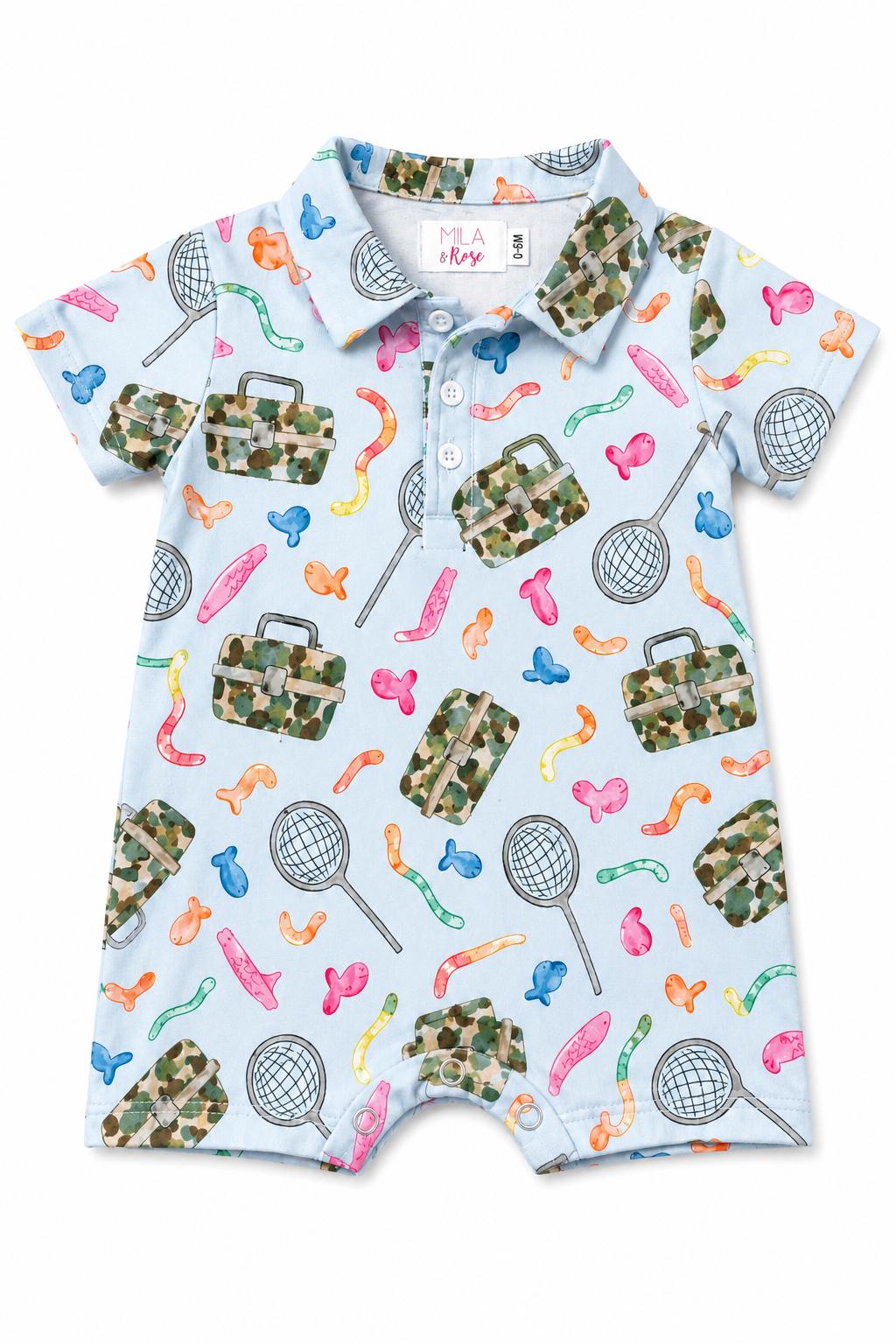 Fishing Snacks Polo Shorty One-PieceShorty One-Piece - PoloTorqelo.com