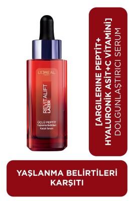 L'Oreal Paris Revitalift Triple Power Anti-Aging Face Serum: Reduce Wrinkles & Firm Skin with Peptide & Hyaluronic Acid, 1 fl oz by Beauty Care Bag