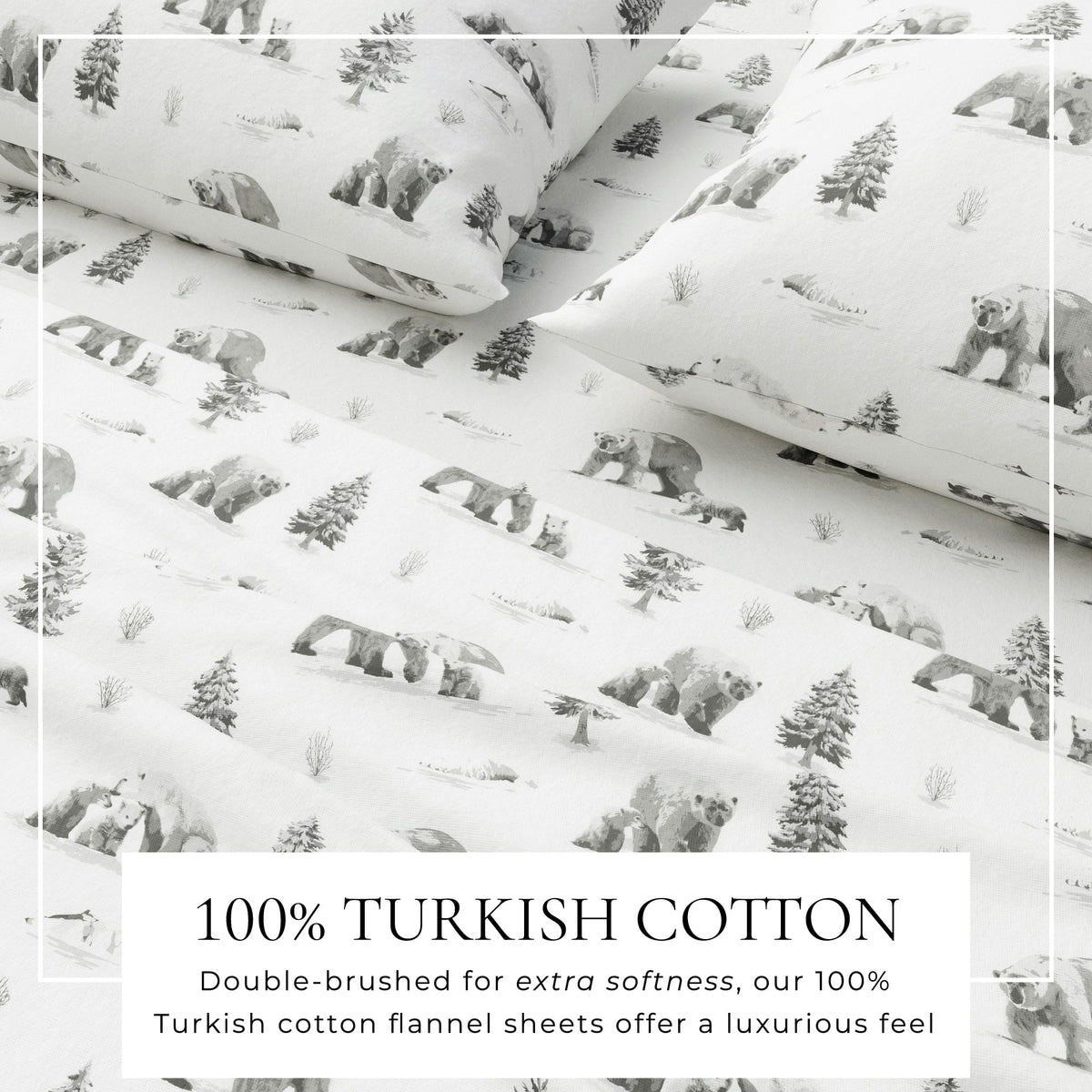 Turkish Cotton Flannel Sheet - Lakeview Collection by Great Bay Home