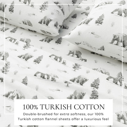 Turkish Cotton Flannel Sheet - Lakeview Collection by Great Bay Home