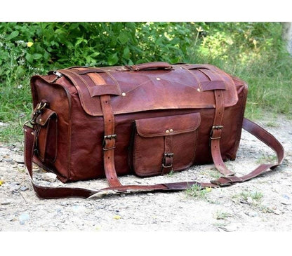 The Peterson Leather Duffle by Classy Leather Bags