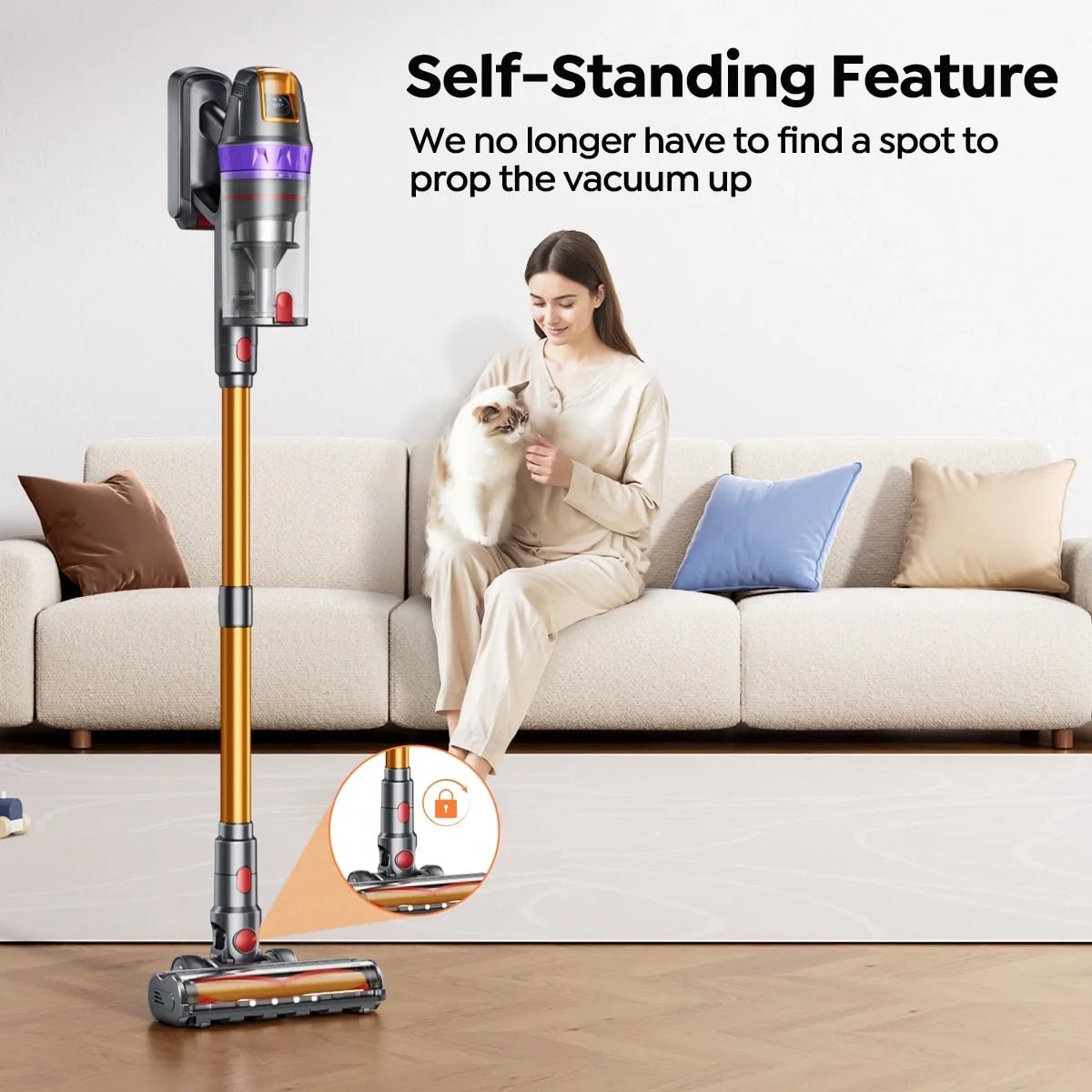 【Flash Sale】Buture VC90 Cordless Stick Vacuum Cleaner | 650W 55KPAVacuum CleanerTorqelo.com