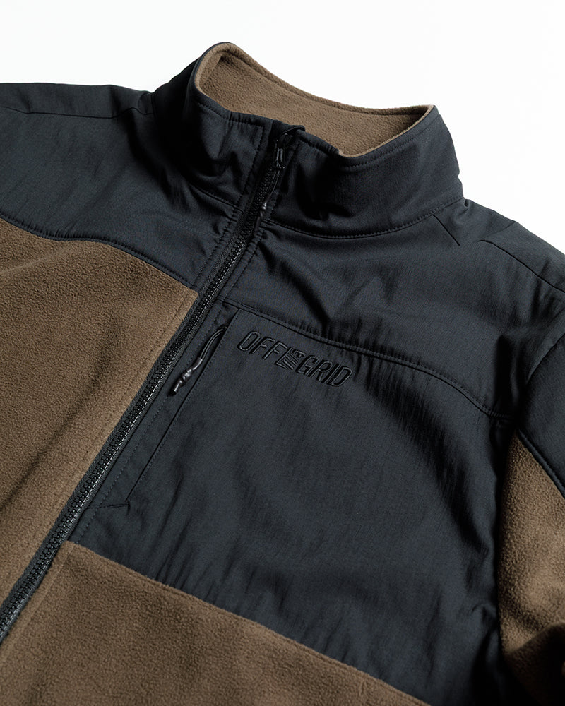 Bruin Fleece Zip Up- Major Brown by Off The Grid Surplus