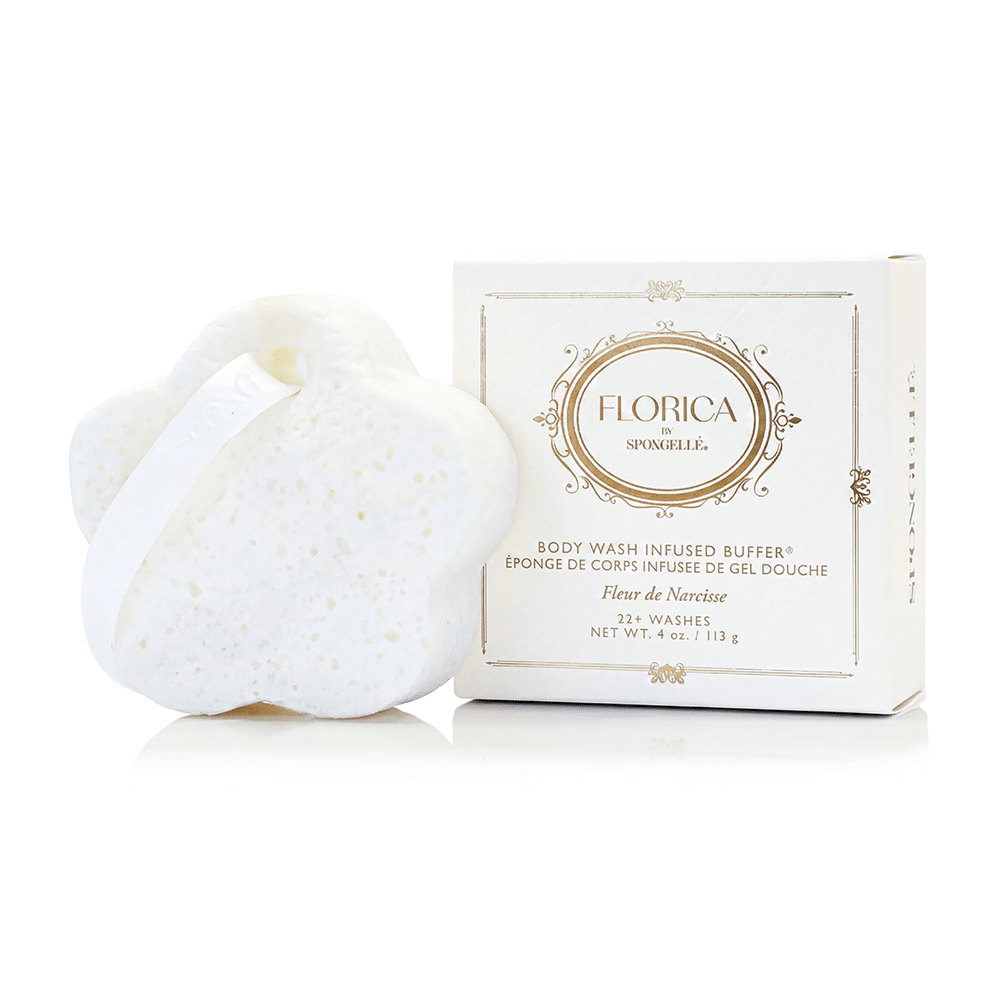 Fleur de Narcisse Body Buffer | FloricaBody Wash Infused BufferTorqelo.com