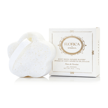 Fleur de Narcisse Body Buffer | FloricaBody Wash Infused BufferTorqelo.com
