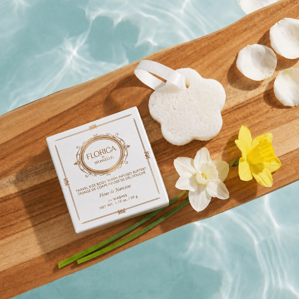 Fleur de Narcisse Spongette | FloricaBody Wash Infused BufferTorqelo.com