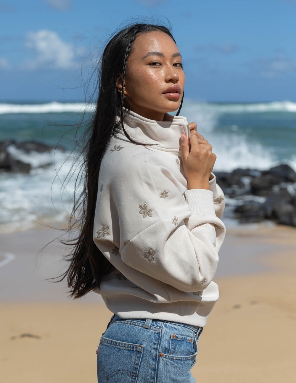 Floral Women's Half-ZipJacketTorqelo.com