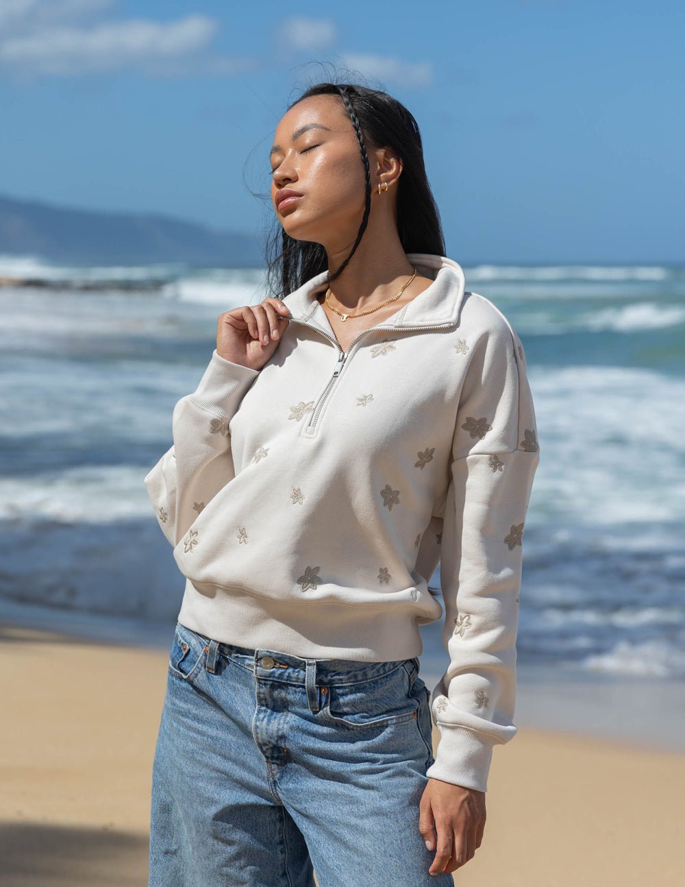 Floral Women's Half-ZipJacketTorqelo.com