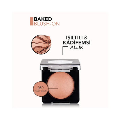 Flormar Baked Blush-On Radiant Shimmer Blush 050 Peachy BronzeMakeupTorqelo.com