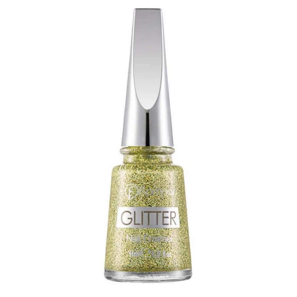 Flormar Glitter Nail Enamel GL04 Gold Rush - 11ml by Beauty Care Bag