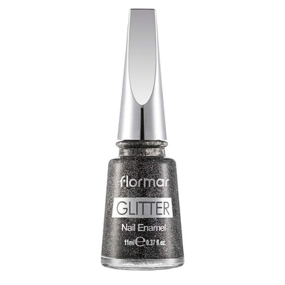 Flormar Glitter Nail Enamel GL13 Ash Cloud for Shimmering Nails by Beauty Care Bag