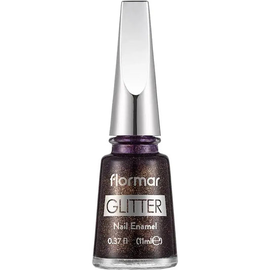 Flormar Glitter Nail Polish in GL44 Purple Glare by Beauty Care Bag