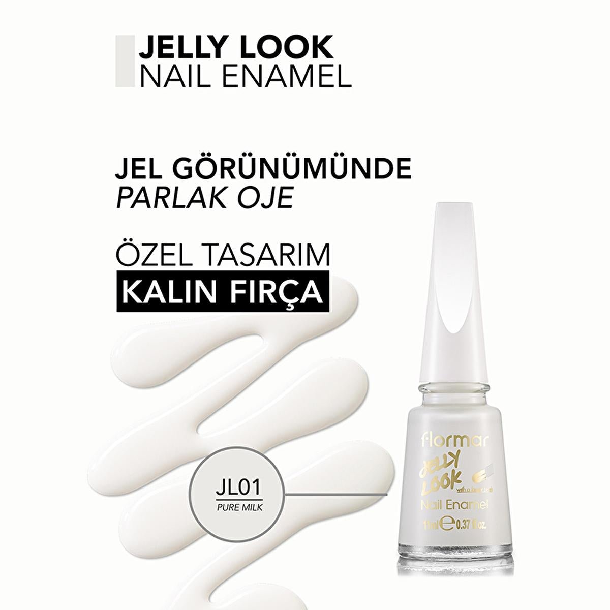 Flormar Jelly Look Nail Polish - Long-Lasting, Intense Pigment, Glossy FinishNail PolishTorqelo.com