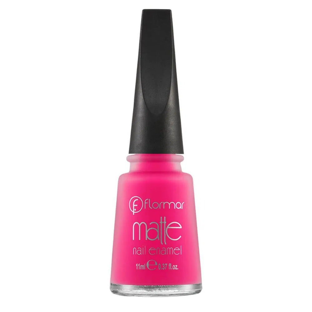 Flormar Matte Nail Enamel M09 Bright Pink Velvet Finish by Beauty Care Bag