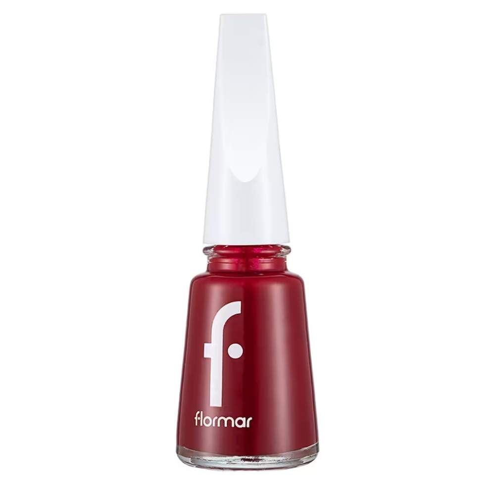 Flormar Nail Enamel 228 Bordeaux Red Glossy Polish by Beauty Care Bag
