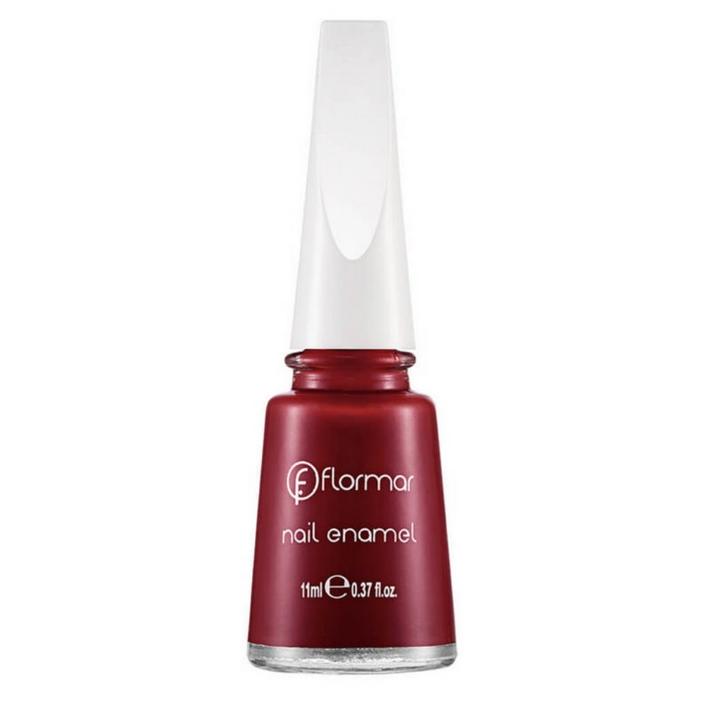 Flormar Nail Enamel 228 Bordeaux Red - Glossy Nail Polish 11ml by Beauty Care Bag