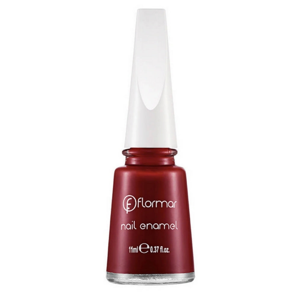 Flormar Nail Enamel 416 Straight Red Glossy Nail Polish 11ml by Beauty Care Bag