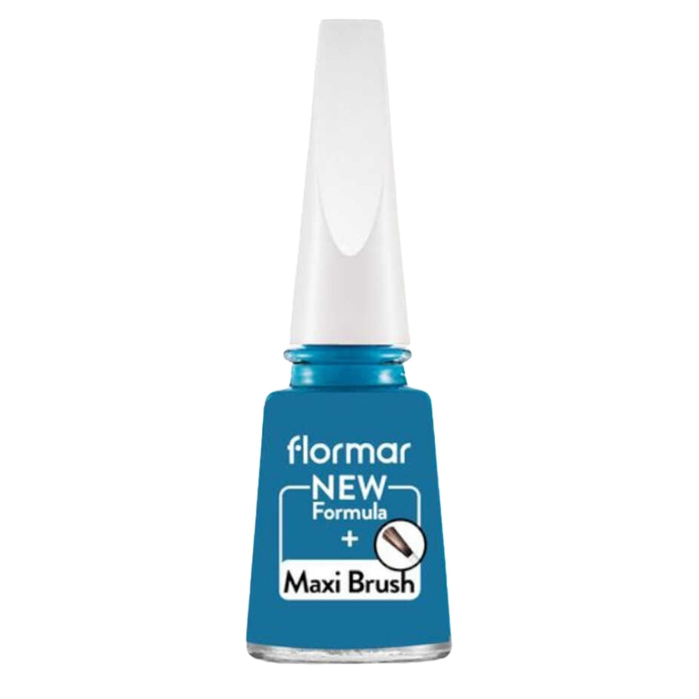 Flormar Nail Enamel 450 Blue Industry Glossy Nail Polish by Beauty Care Bag