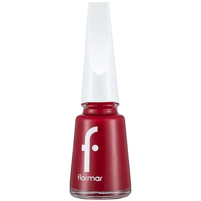 Flormar Nail Enamel 048 Fiery Red Glossy Finish 11ml by Beauty Care Bag