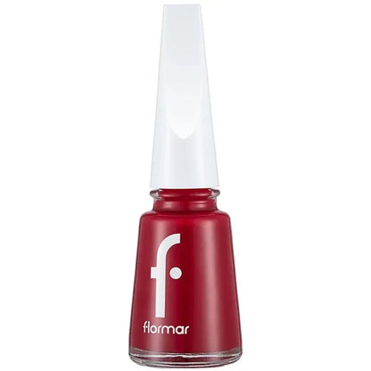 Flormar Nail Enamel 048 Fiery Red Glossy Finish 11ml by Beauty Care Bag