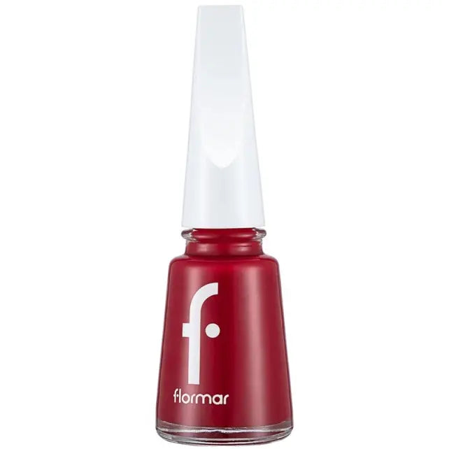 Flormar Nail Enamel 048 Fiery Red Glossy Finish 11ml by Beauty Care Bag