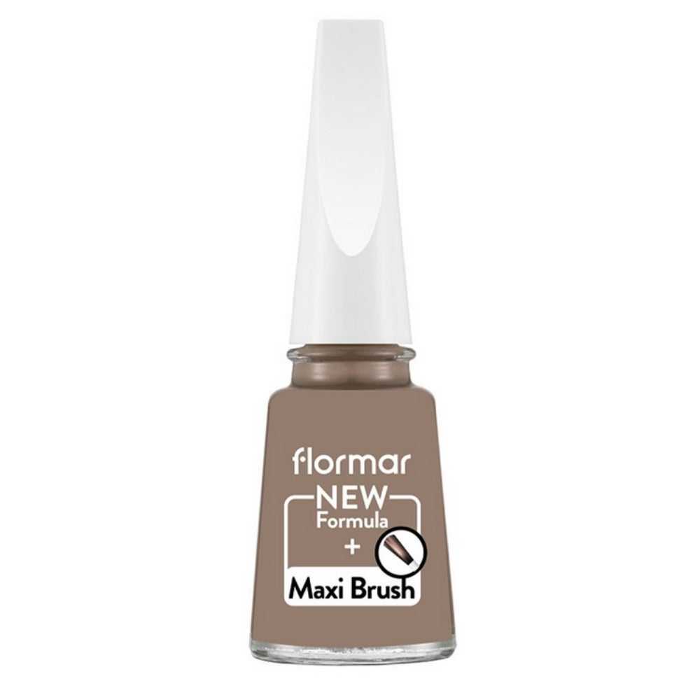 Flormar Nail Enamel 508 Minky Brown Glossy Polish by Beauty Care Bag