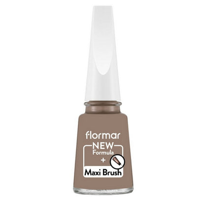 Flormar Nail Enamel 508 Minky Brown Glossy Polish by Beauty Care Bag