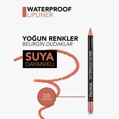 Flormar Waterproof Mat Lip Liner - Long-Lasting, High Pigment, Vitamin Enriched - 235 UndressedLip LinerTorqelo.com