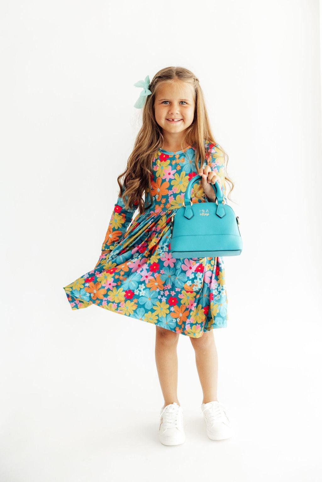 Flower Child L/S Pocket Twirl DressTwirl Dress - L/S - PocketTorqelo.com