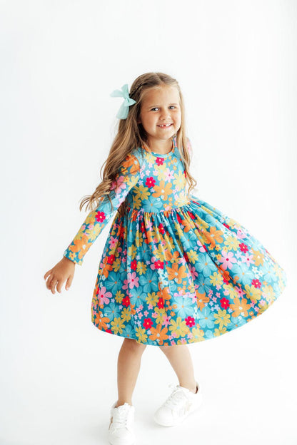 Flower Child L/S Pocket Twirl DressTwirl Dress - L/S - PocketTorqelo.com