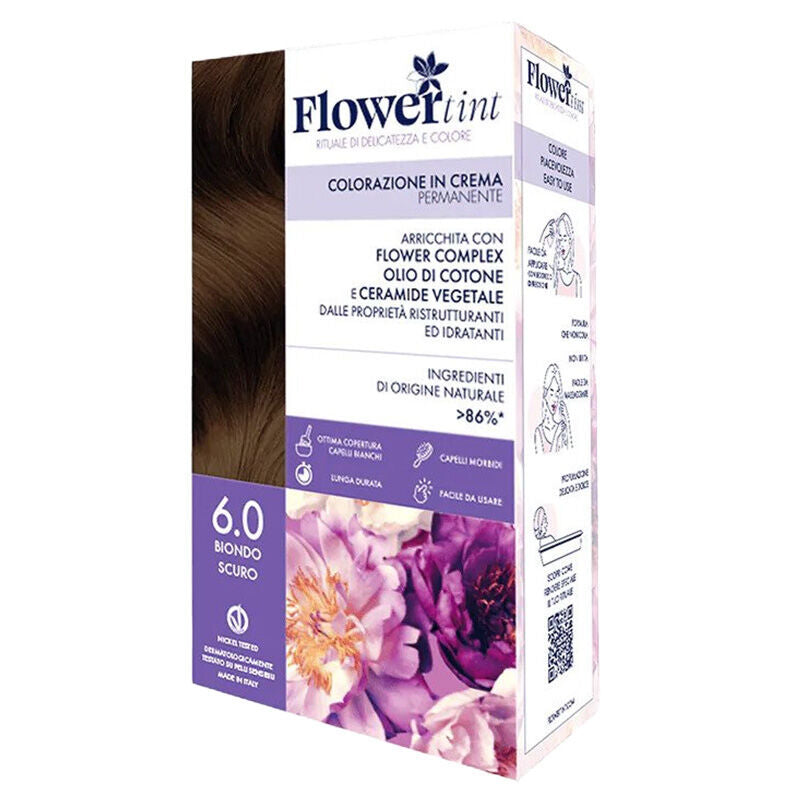 Flowertint Colorazione In Crema Hair Color Kit 6.0 Dark Blonde by Beauty Care Bag